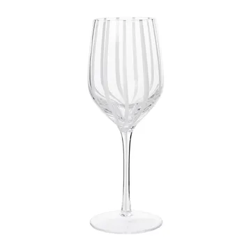 Stripe ποτήρι για λευκό κρασί 35 cl - Clear-white stripes - Broste Copenhagen