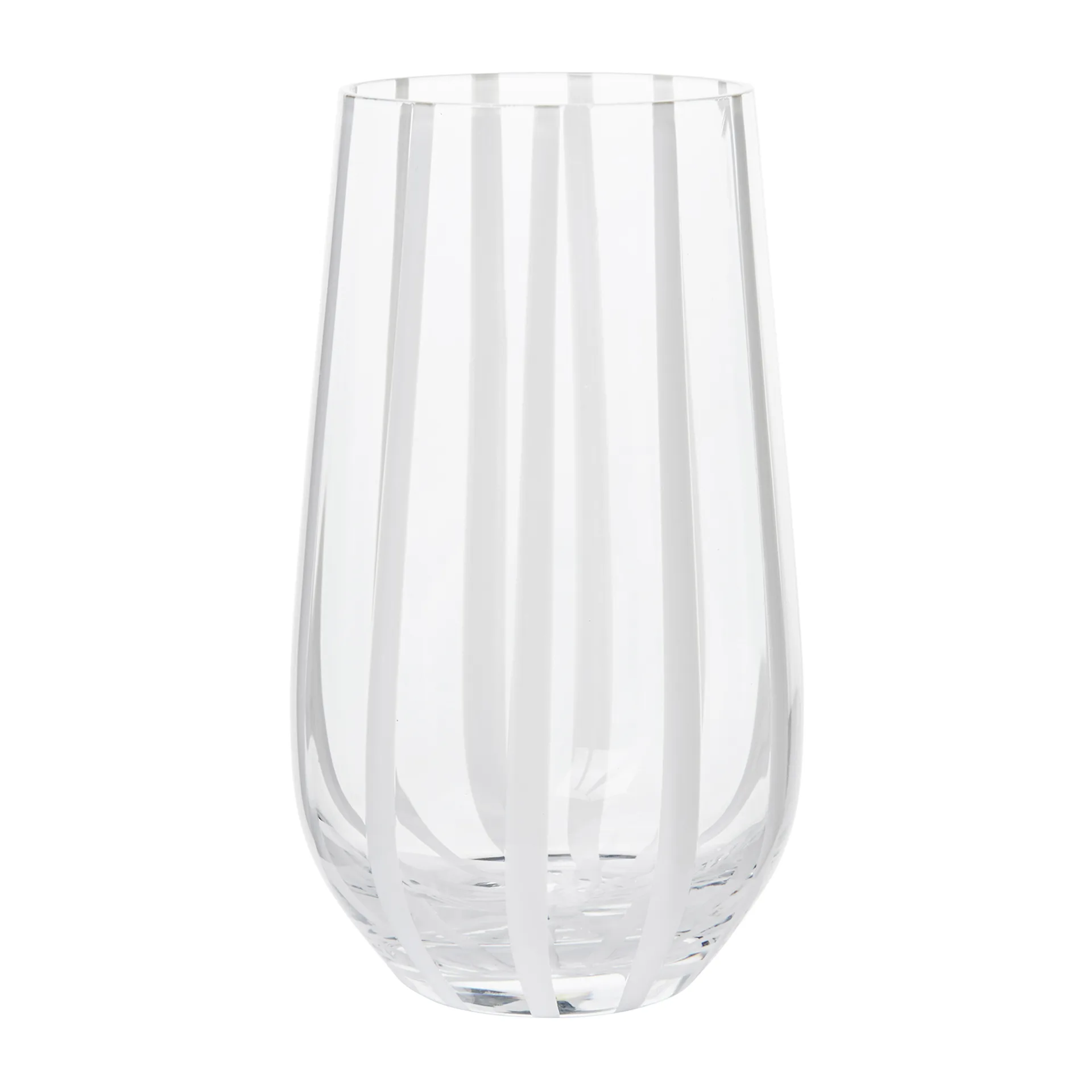 Stripe ποτήρι 55 cl, Clear-white stripes Broste Copenhagen