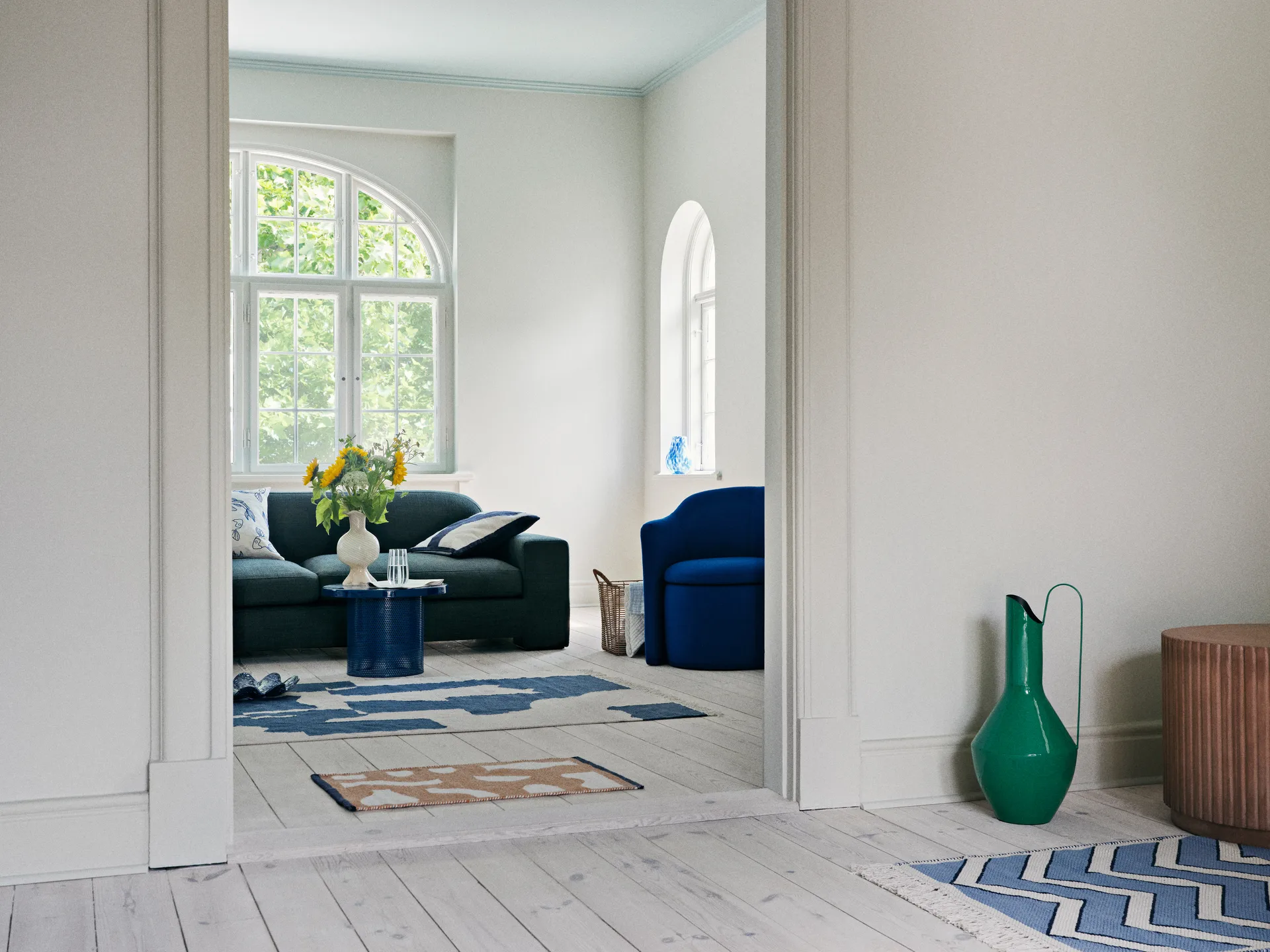 Stripe ποτήρι 55 cl, Clear-white stripes Broste Copenhagen