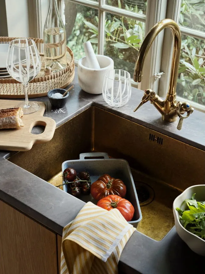 Stripe κρασοπότηρο για κόκκινο κράσι 65 cl, Clear-white stripes Broste Copenhagen