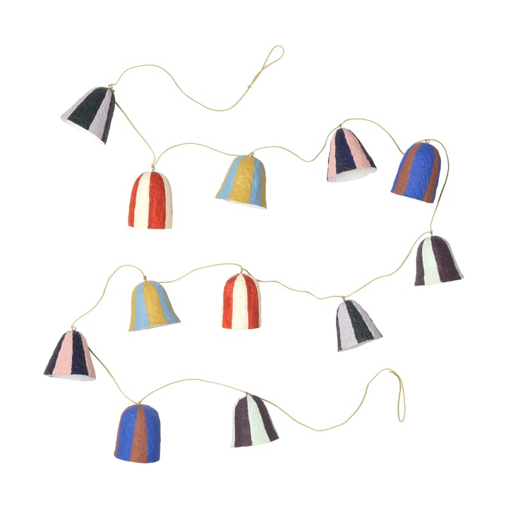 Stripe Pulp garland clock 180 εκ, Multi color Broste Copenhagen