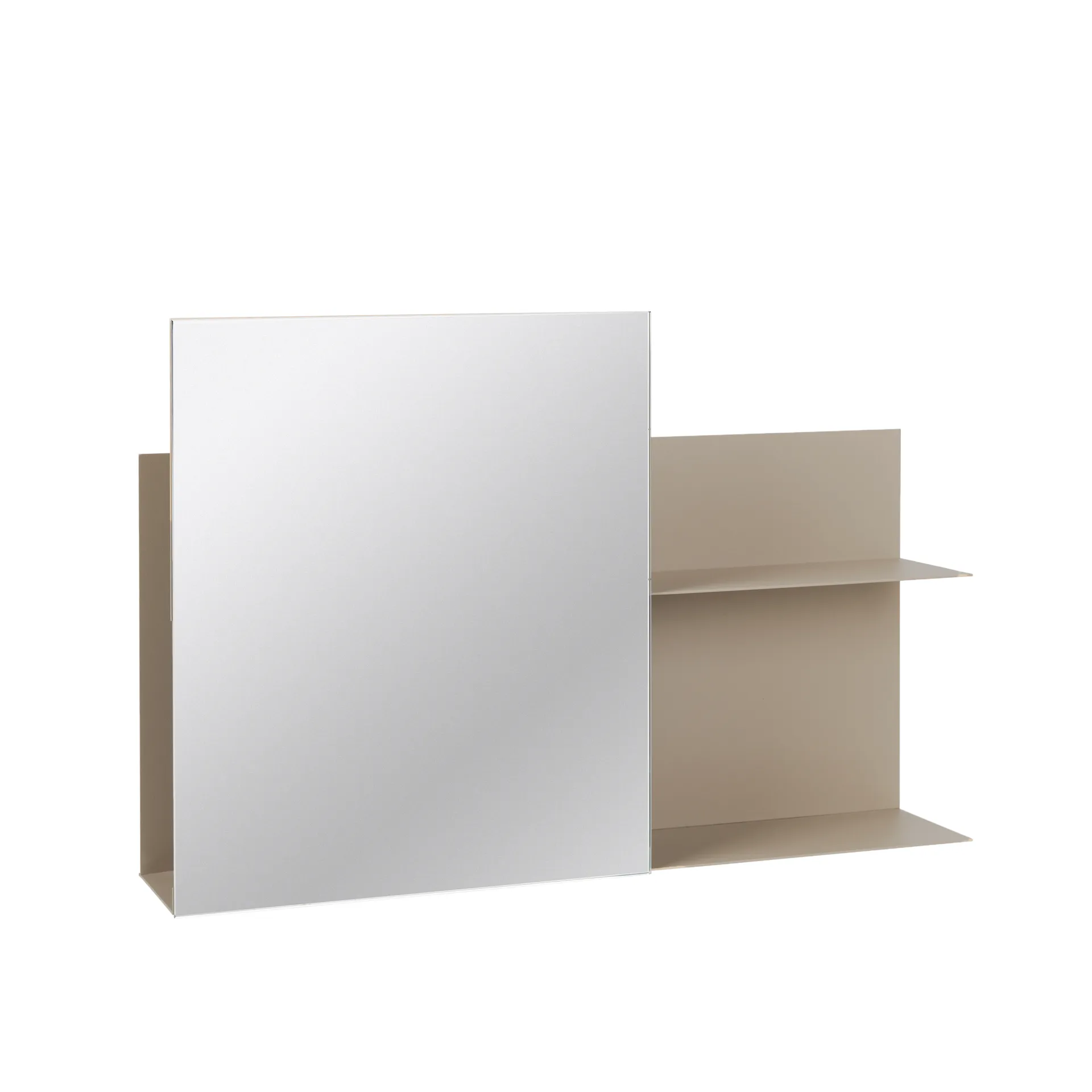 Svante ράφι τοίχου με καθρέφτη, Iron beige Broste Copenhagen