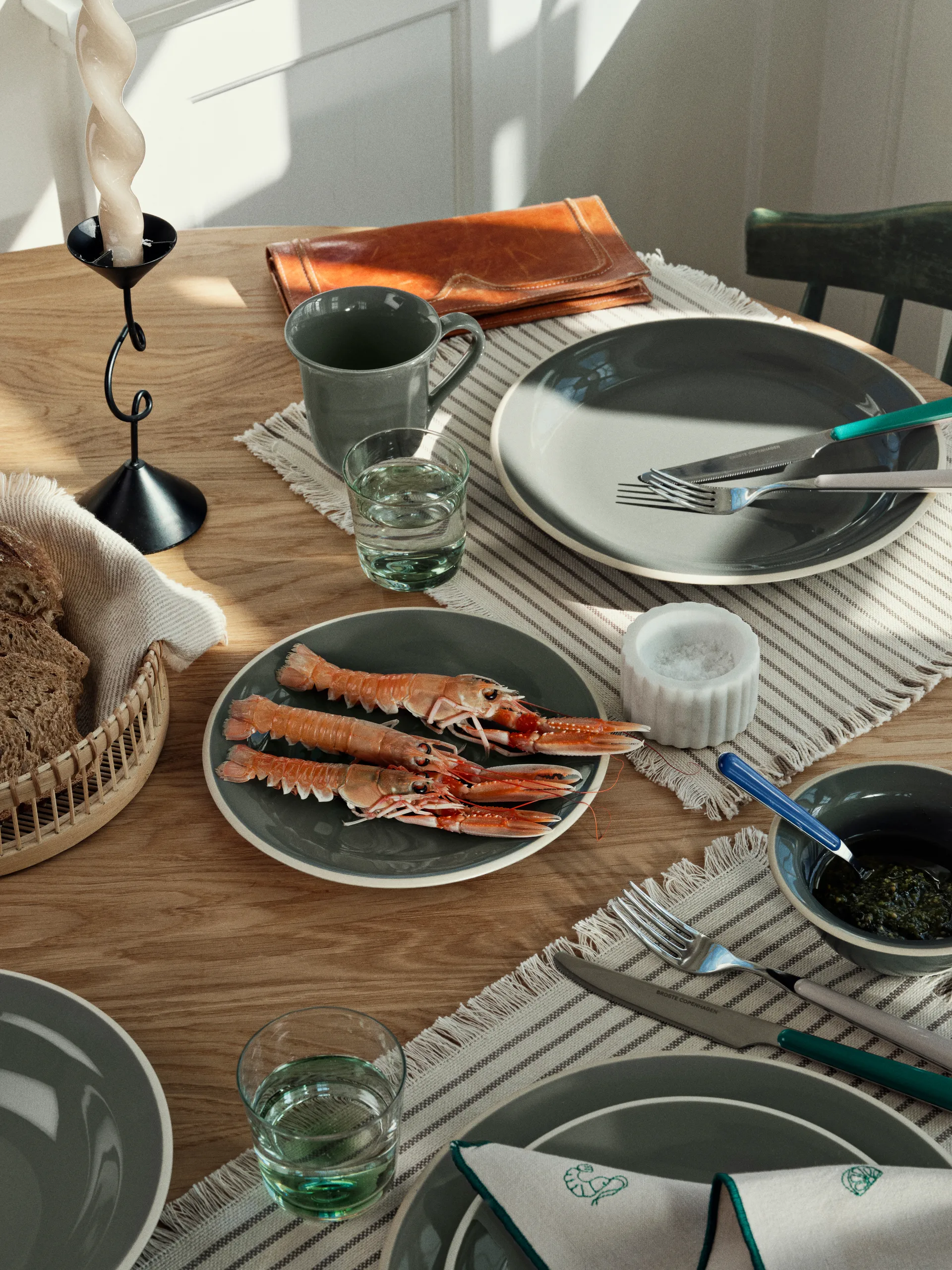 Taverna πιάτο μεσημεριανού Ø22 cm, Green Broste Copenhagen