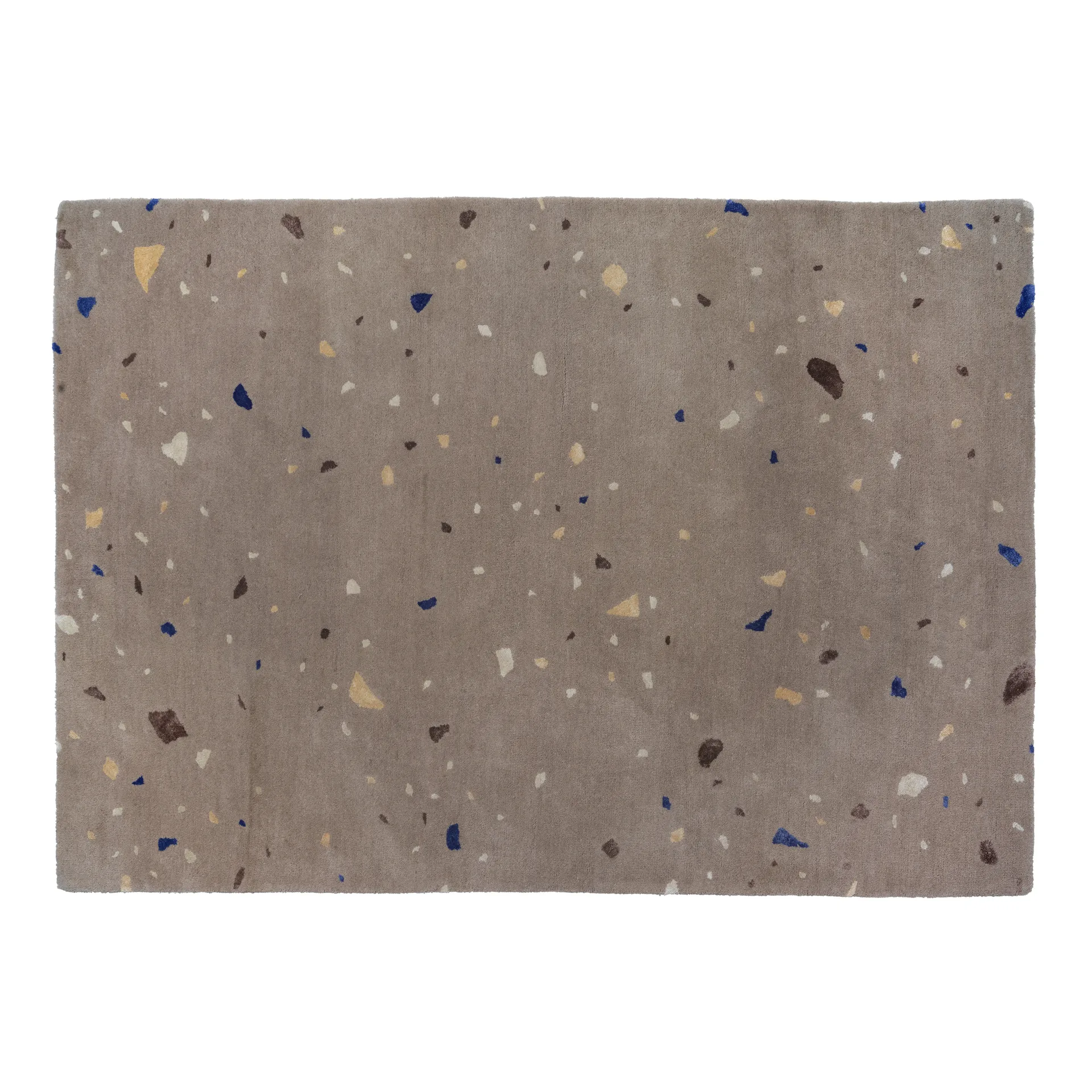 Terrazzo μάλλινο χαλί 140x200 cm, καφέ του κεραμικού-μπλε στίγματα Broste Copenhagen