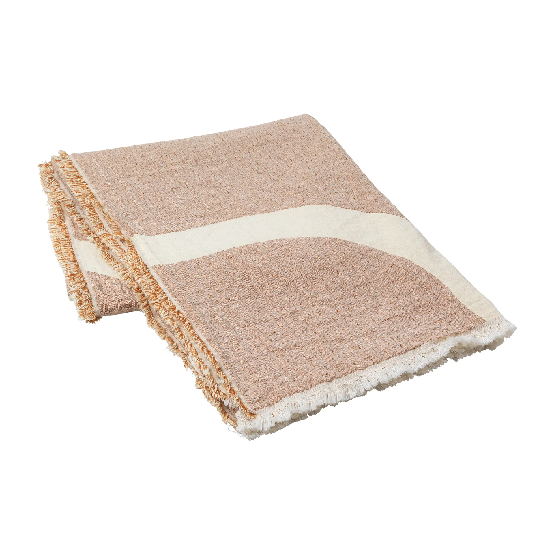 Κουβέρτα Tide από βαμβάκι-λινό 130x180 εκ, Caramel brown Broste Copenhagen