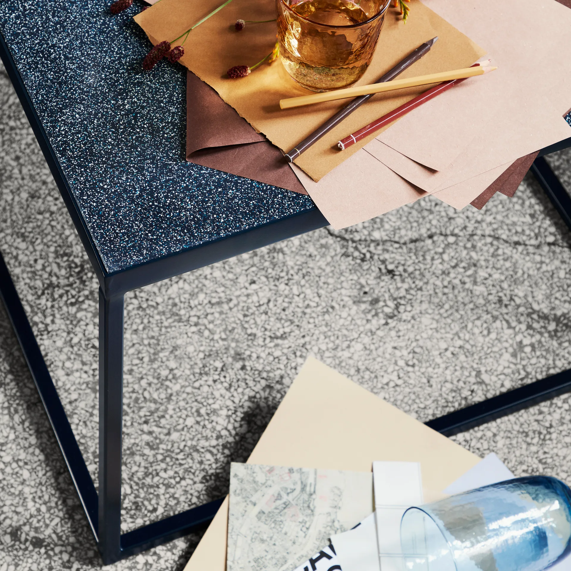 Σετ τραπεζάκια του καφέ, Tilde, Σκούρο μπλε Broste Copenhagen