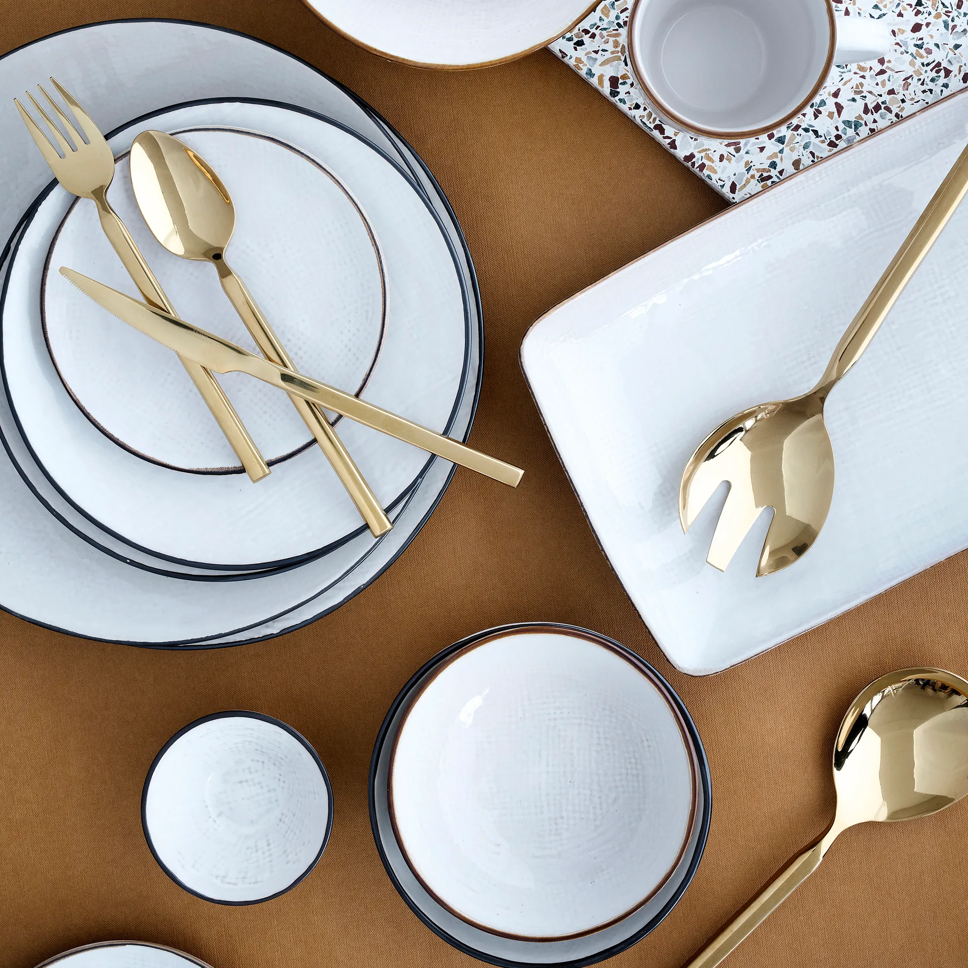 Tvis πιρούνι Συσκευασία 4 τεμαχίων, χρυσαφί Broste Copenhagen