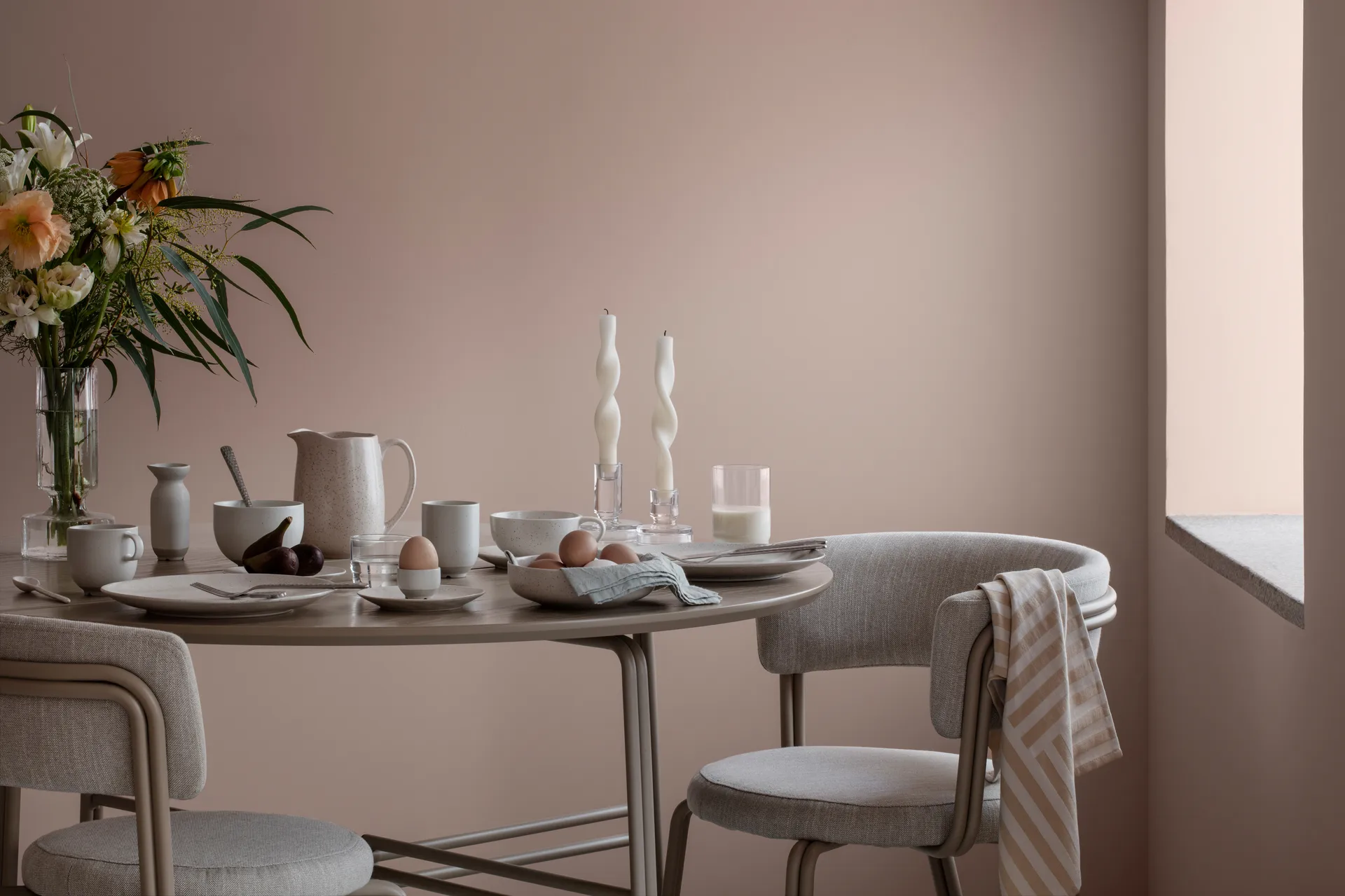 Twist Στριφτό κερί 23 cm Συσκευασία 2 τεμαχίων, Καθαρό λευκό Broste Copenhagen