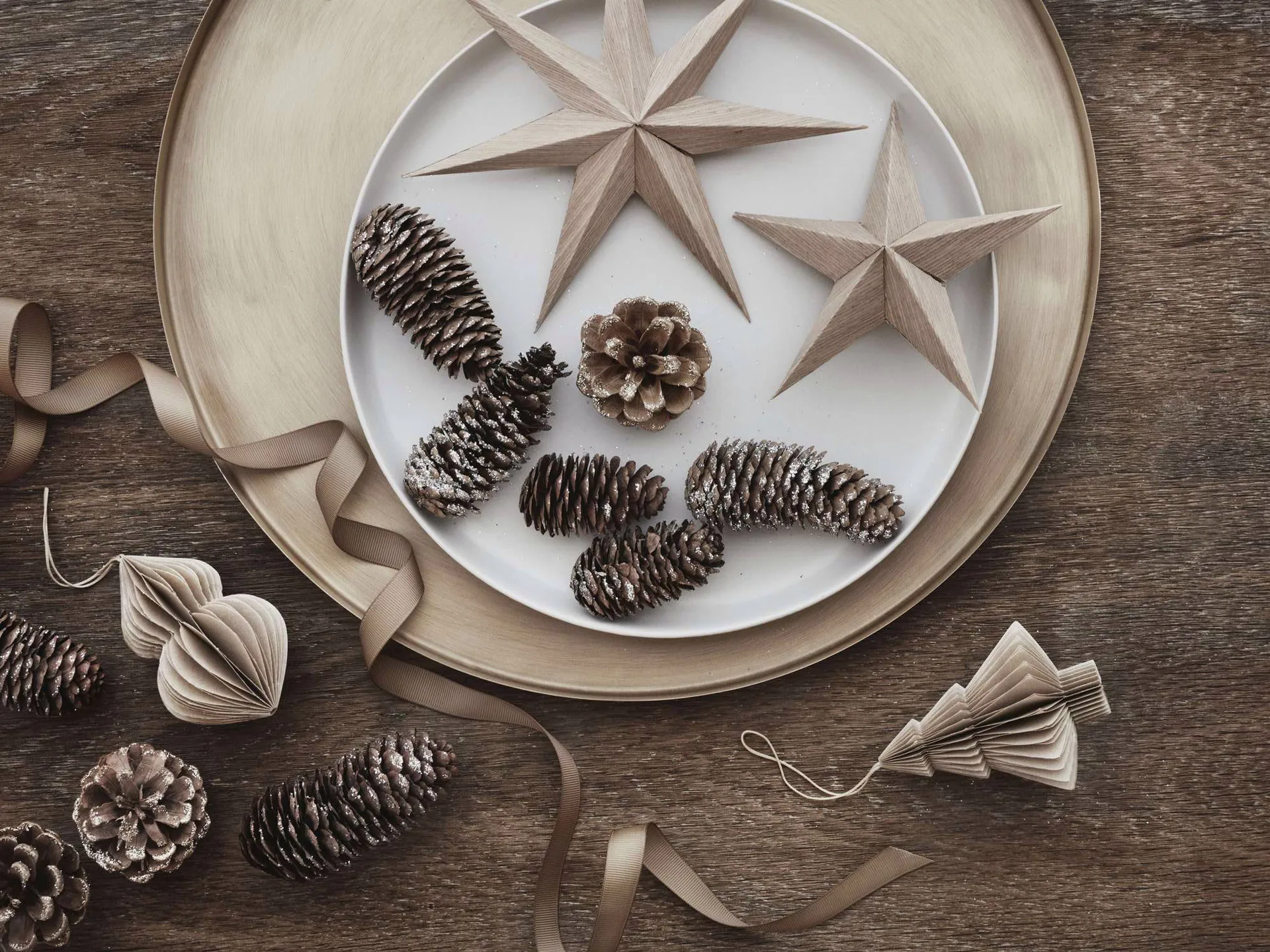 Ξύλινο αστέρι, Venice, Ø20 εκ, Φυσικό Broste Copenhagen