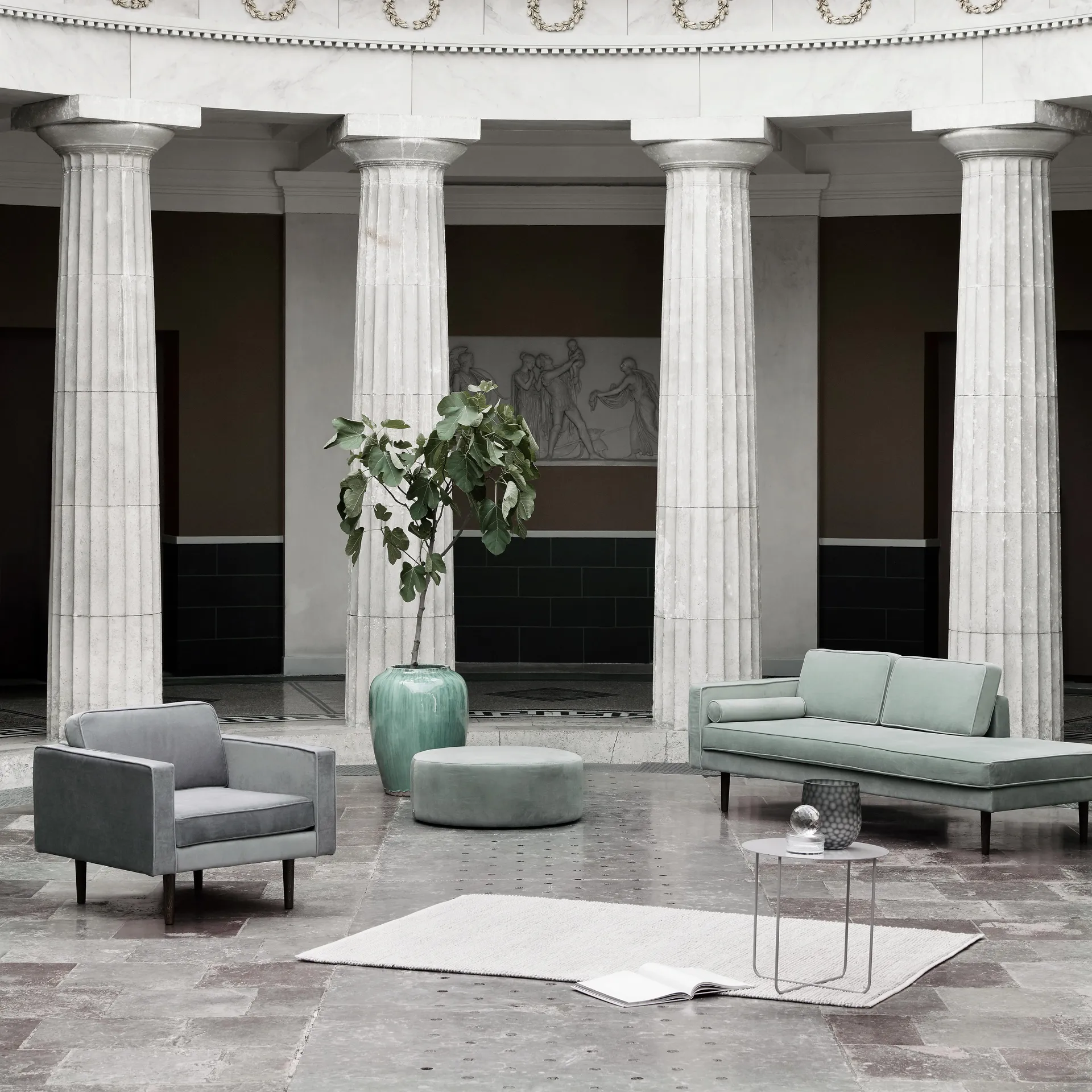 Πολυθρόνα Wind, Chinos green (green) Broste Copenhagen