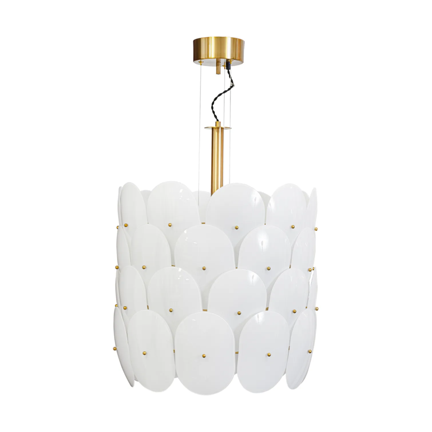 Επικάλυπτο φωτιστικό οροφής Ø50 cm, Ορείχαλκος-λευκό By Rydéns