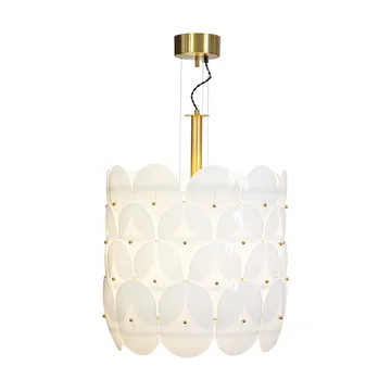 Επικάλυπτο φωτιστικό οροφής Ø50 cm - Ορείχαλκος-λευκό - By Rydéns