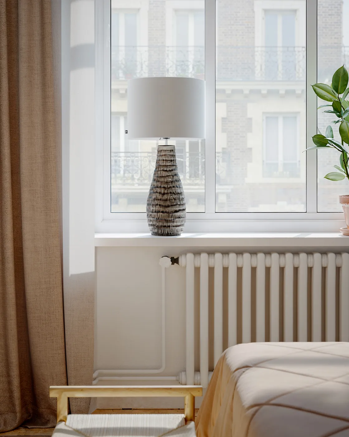 Bartha επιτραπέζιο φωτιστικό 74 cm, Καφέ-μπεζ By Rydéns