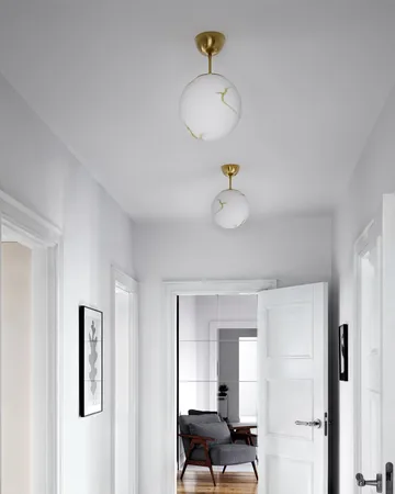 Bellagio κρεμαστό φωτιστικό Ø25 cm - Ορείχαλκος-λευκό - By Rydéns