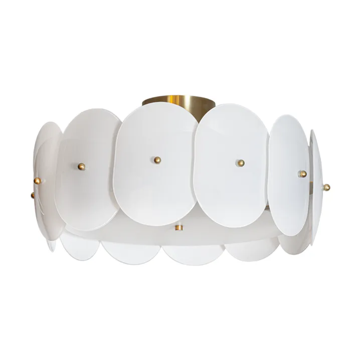 Omlott πλαφονιέρα Ø53 cm - Ορείχαλκος-λευκό - By Rydéns