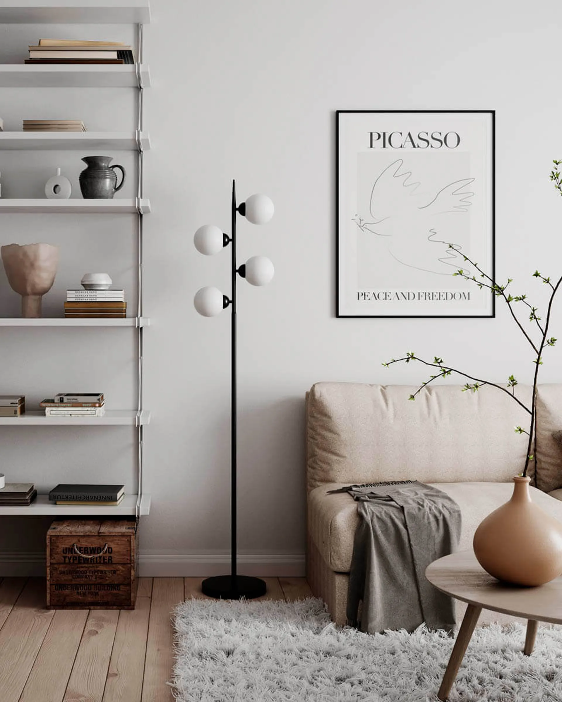 Φωτιστικό δαπέδου Punto 160 cm, Ματ μαύρο By Rydéns