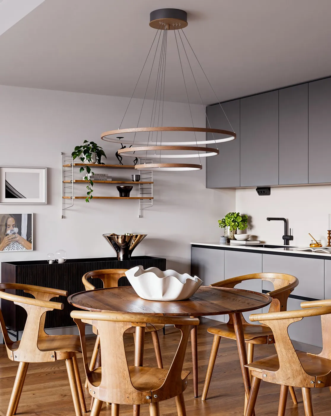 Trione φωτιστικό οροφής Ø80 cm, Καρυδιά By Rydéns