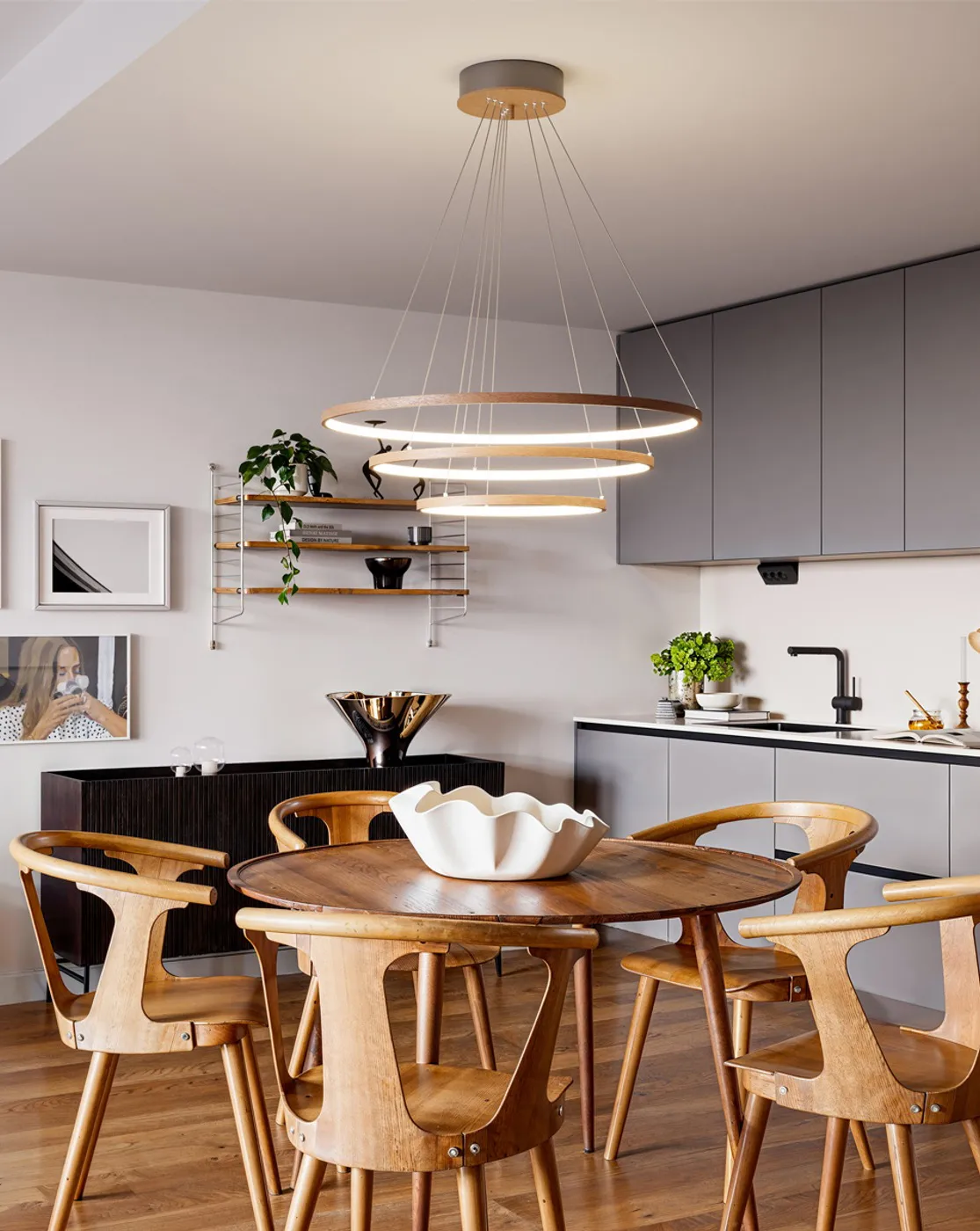 Trione φωτιστικό οροφής Ø80 cm, Καρυδιά By Rydéns