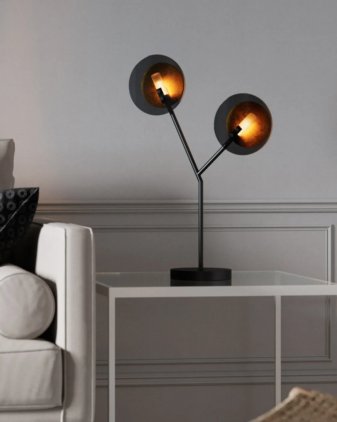 Turno επιτραπέζιο φωτιστικό 59 cm, Mat svart-guld By Rydéns