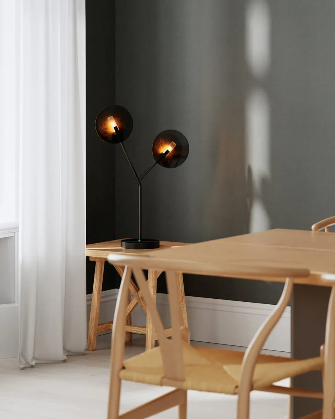 Turno επιτραπέζιο φωτιστικό 59 cm, Mat svart-guld By Rydéns