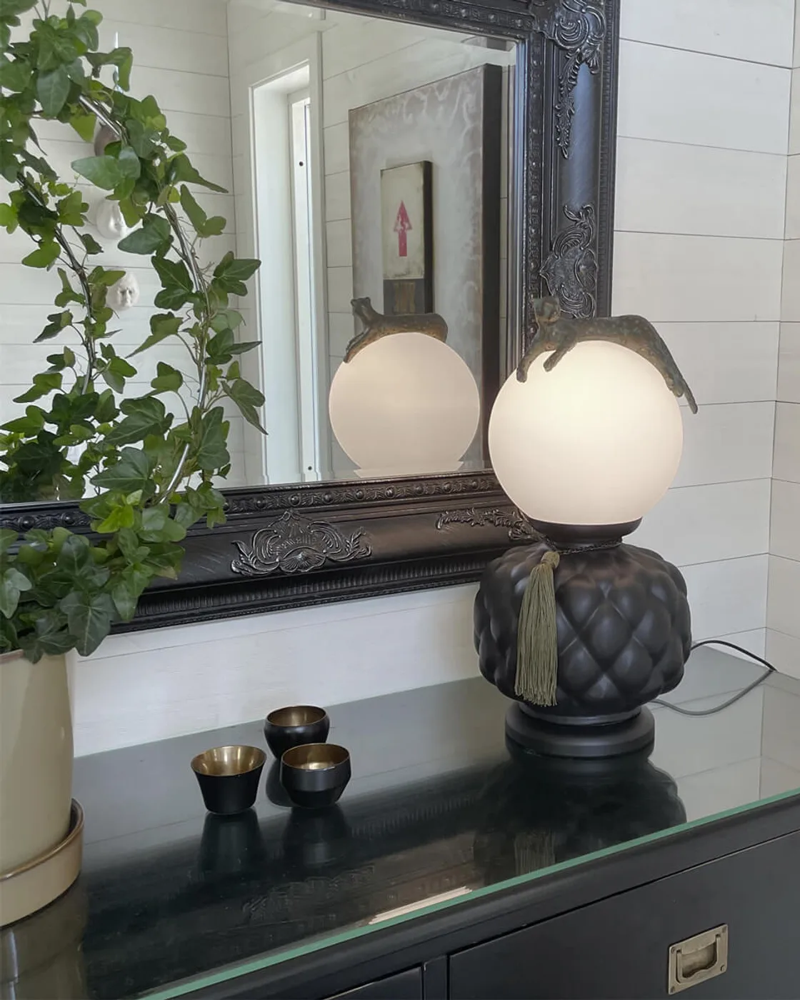 Επιτραπέζιο φωτιστικό Viva La Diva 45 cm, Μαύρο-matt λευκό By Rydéns