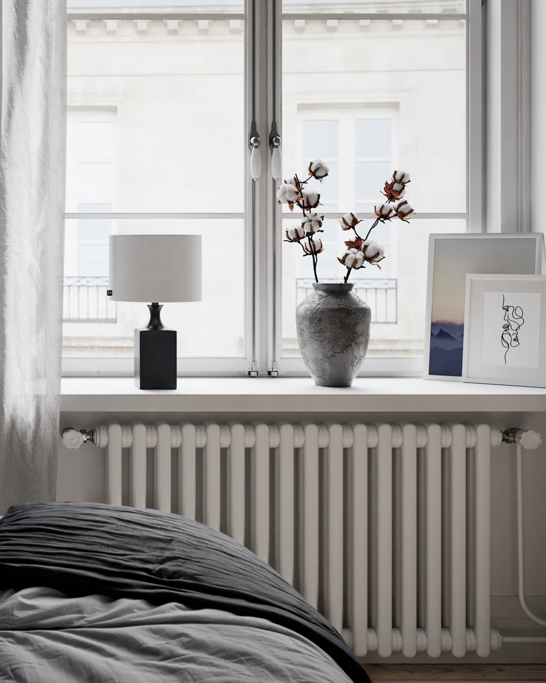 Woody επιτραπέζιο φωτιστικό 41 cm, Μαύρο-λευκό By Rydéns