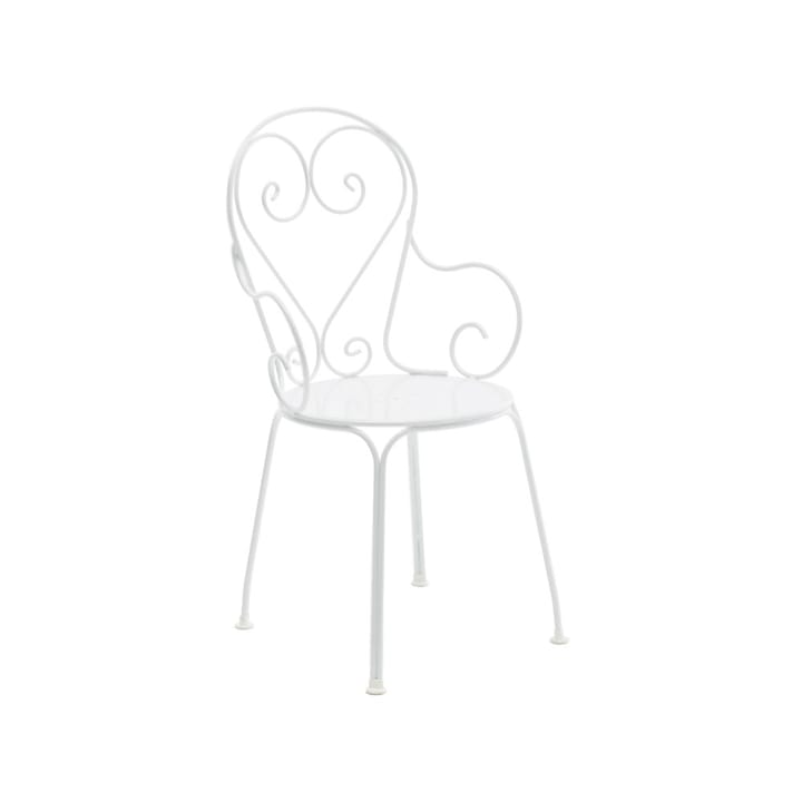 Classic No.1 καρέκλα με μπράτσα - Λευκό, μεταλλικό κάθισμα - Byarums bruk