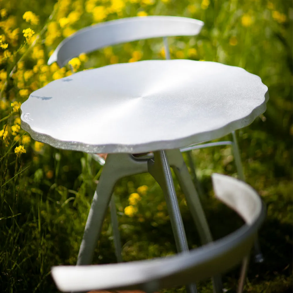 Τραπεζάκι σαλονιού Odd, Αλουμίνιο, ακατέργαστη βάση αλουμινίου, βρόχος Byarums bruk