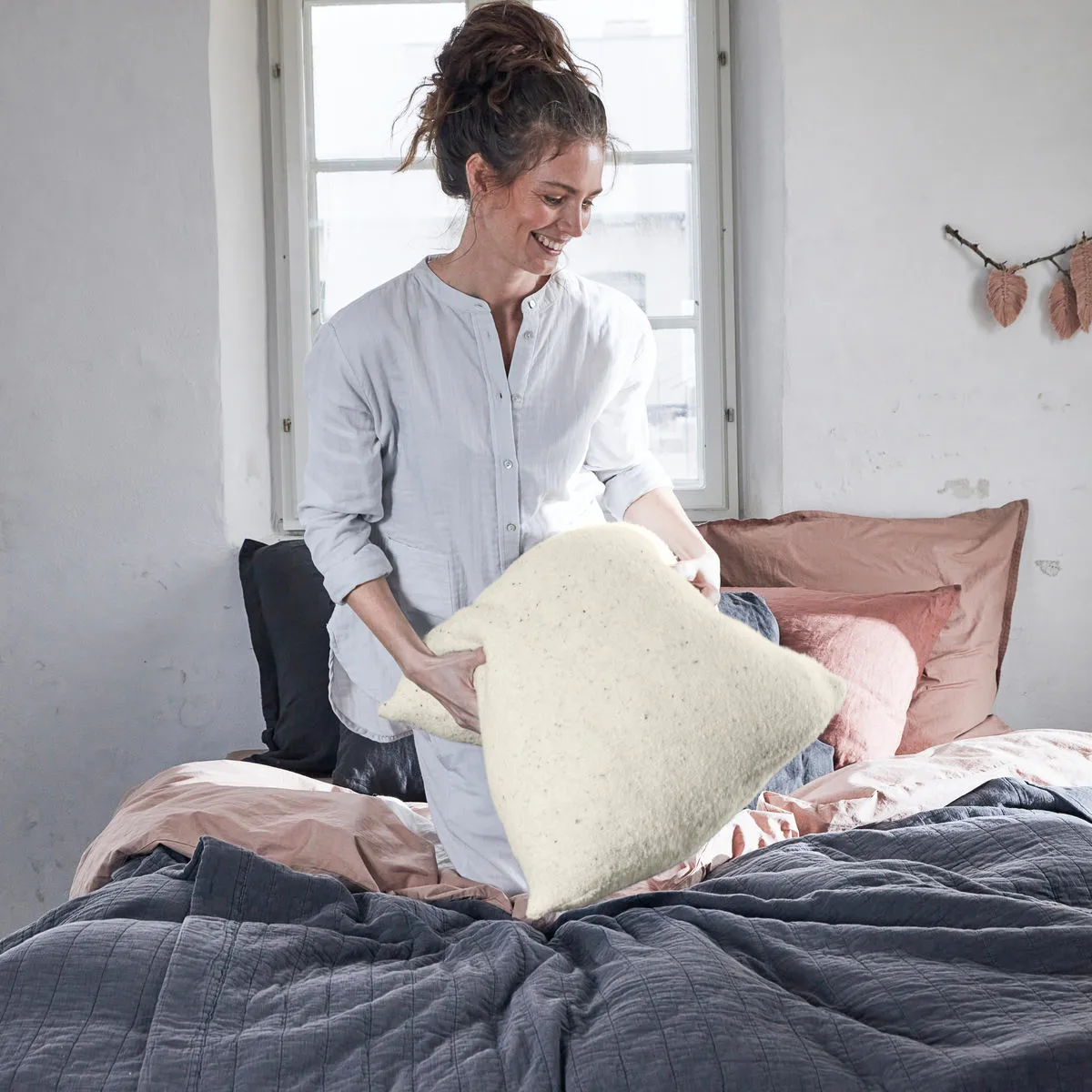 Ingeborg μαξιλαροθήκη 50x50 cm, Καταχνιά byNORD