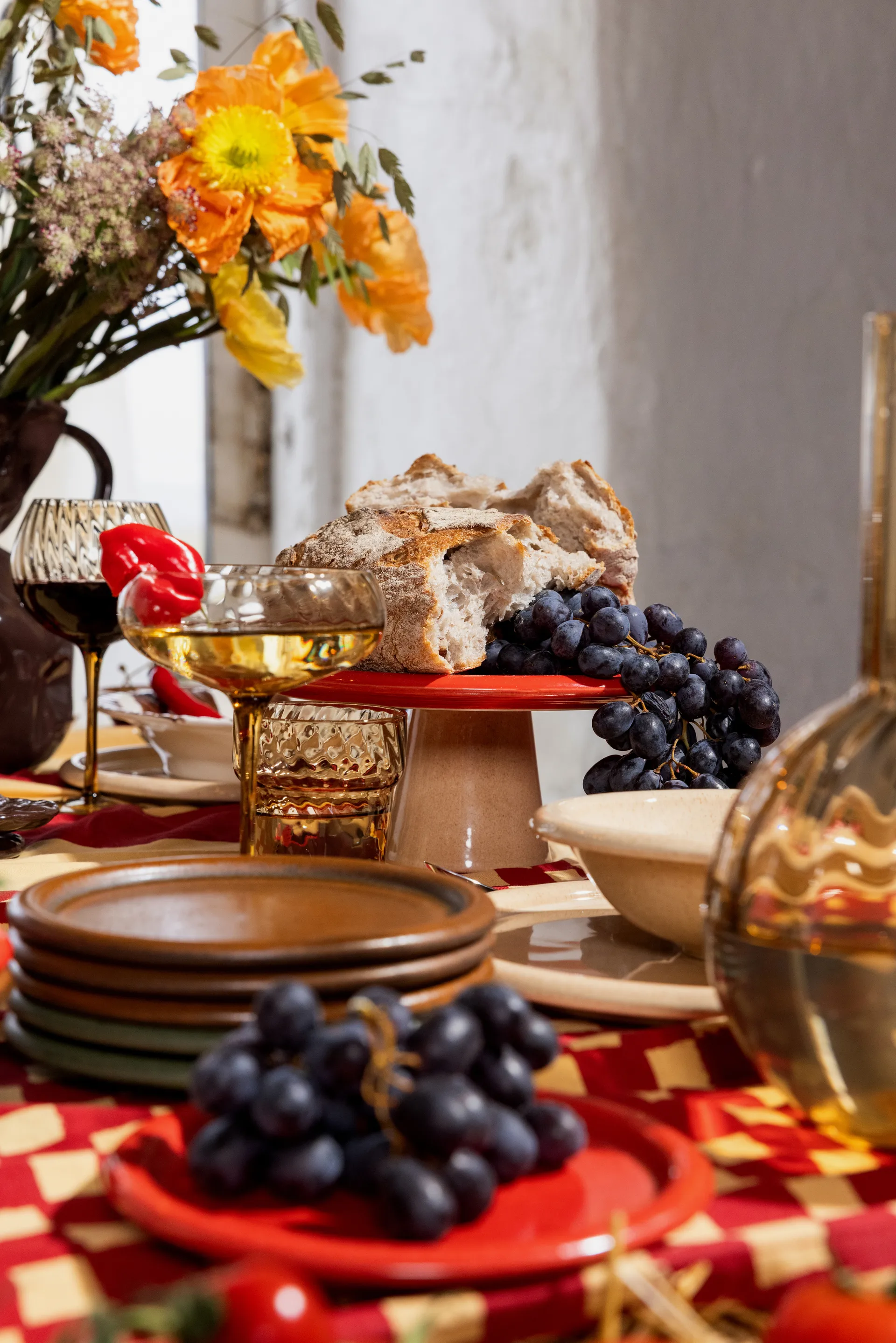 Πορτο κλακφατ Ø26x11 εκ., Κόκκινο-μπεζ Byon