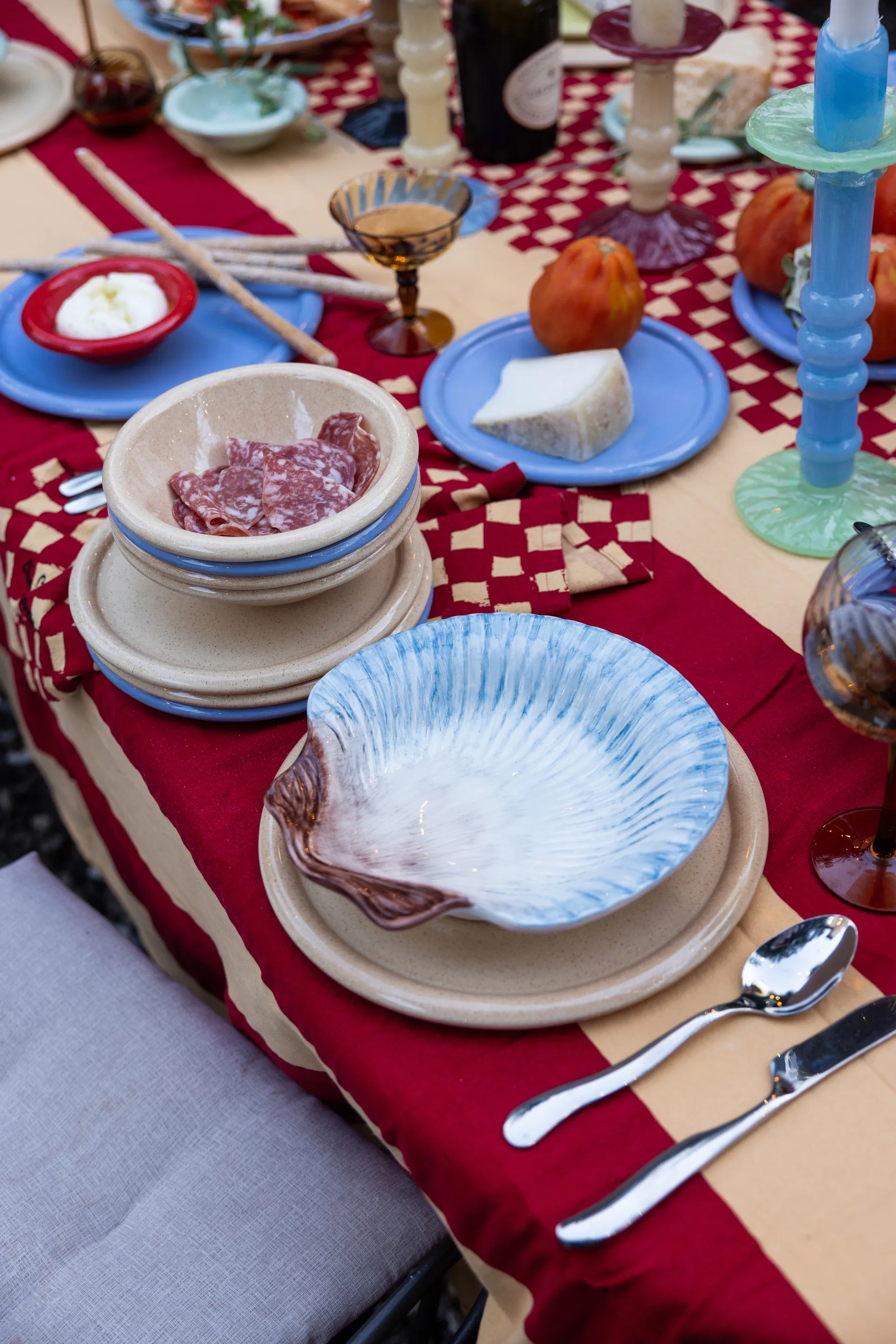 Armona πιάτο 23,5x23,5 cm, Γαλάζιο Byon