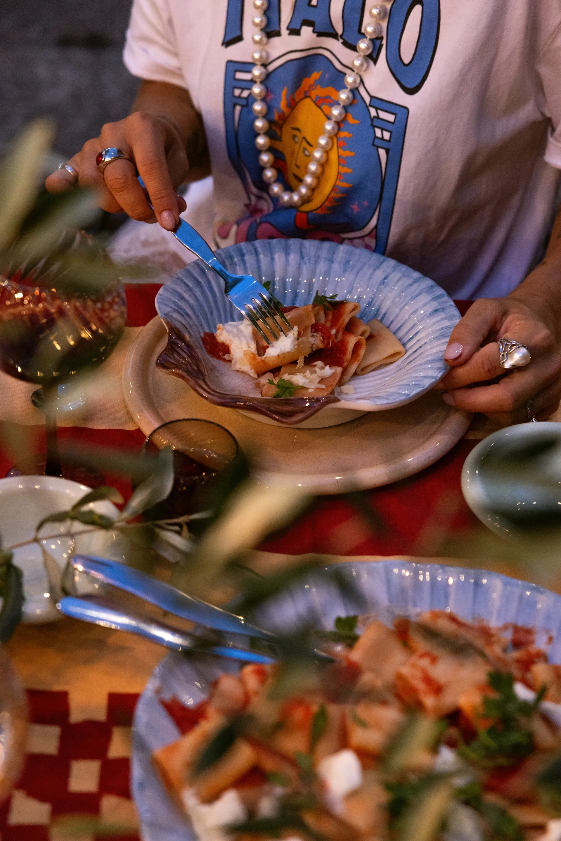 Armona πιατέλα σερβιρίσματος 32x32,5 εκ., Γαλάζιο Byon