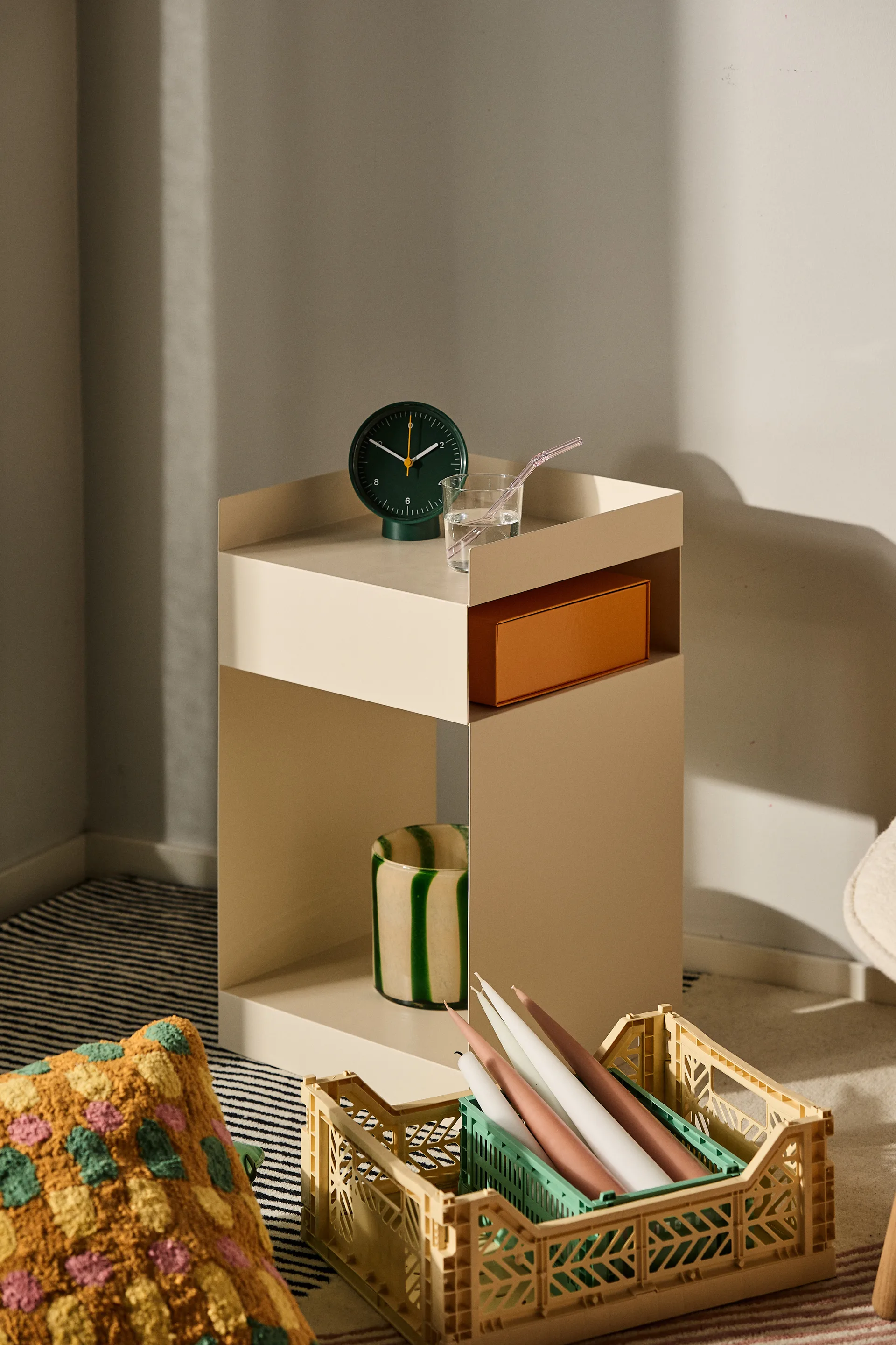 Calore φανάρι-βάζο M Ø15 cm, Πράσινο-μπεζ Byon