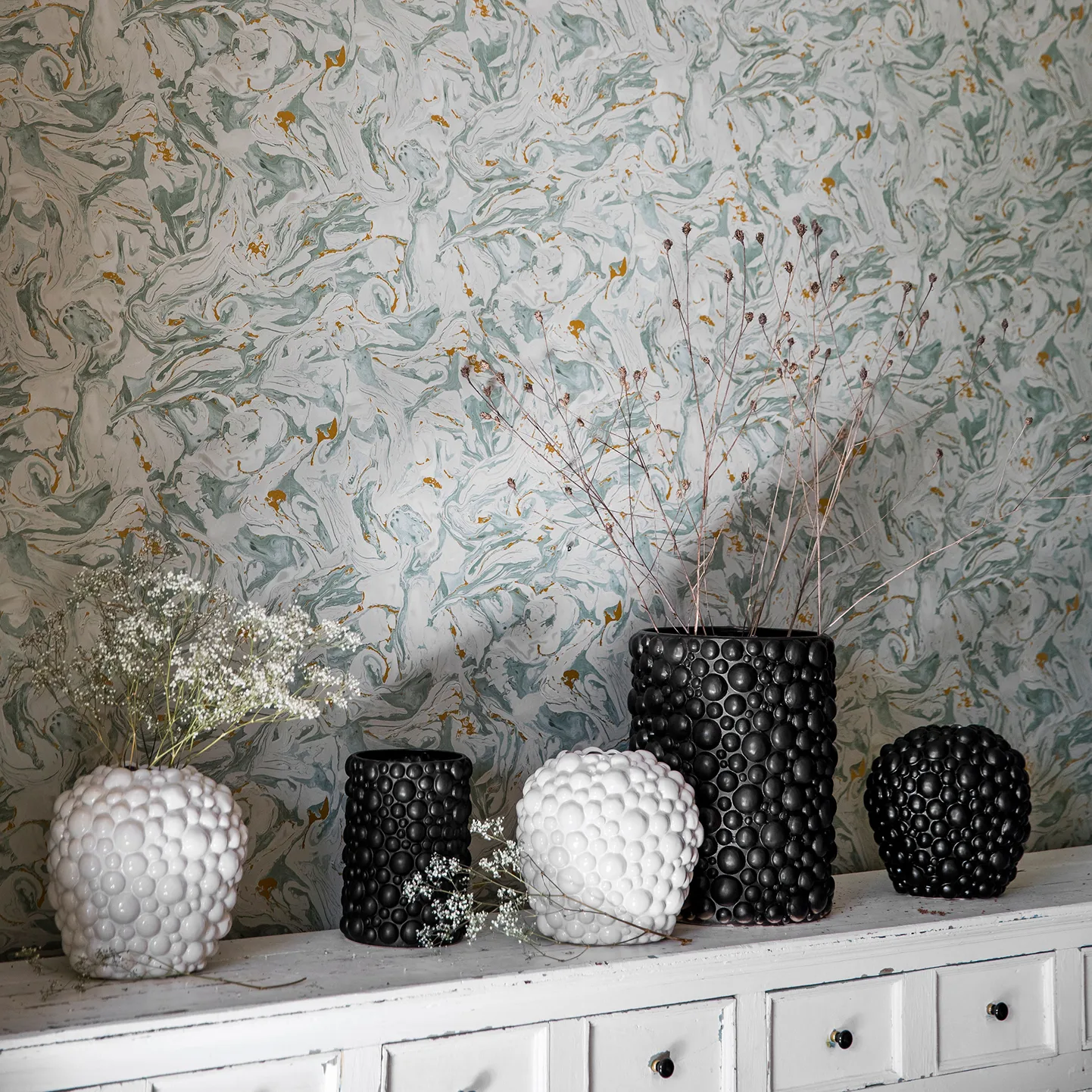 Celeste βάζο 26 cm, λευκό Byon