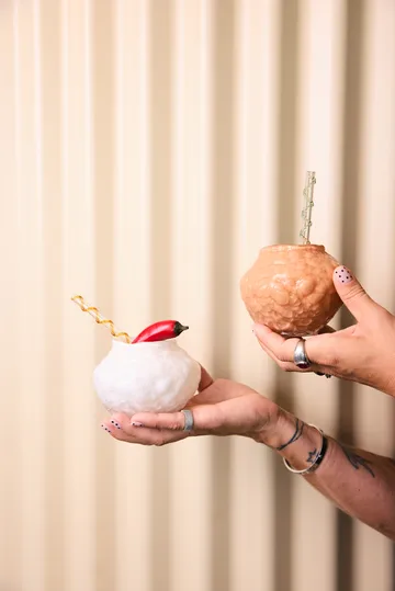 Corallo βάζο μίνι 11x11x8 cm - Ιβουάρ - Byon