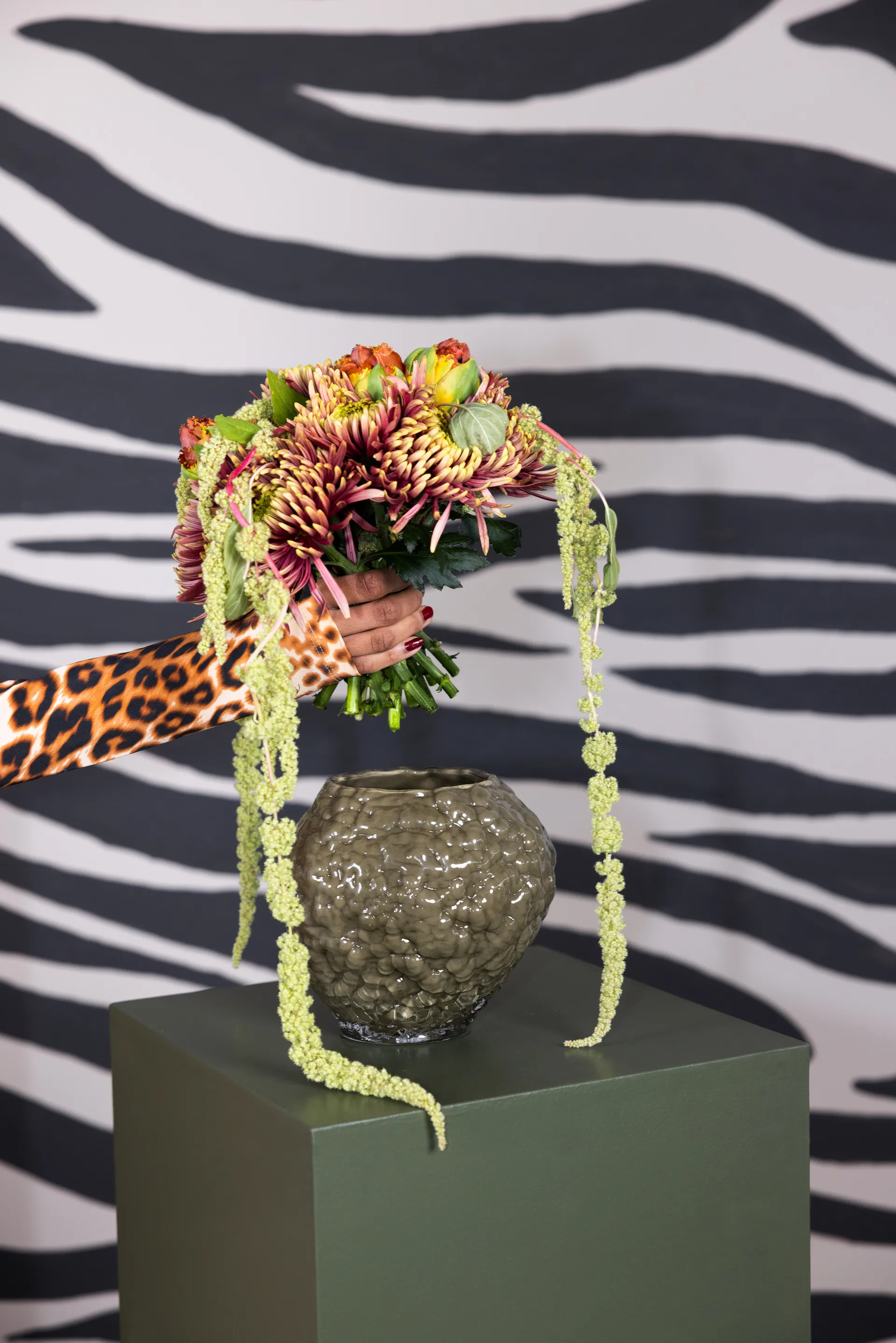 Corallo βάζο XS 19x17x17,5 εκ., Πράσινο Byon