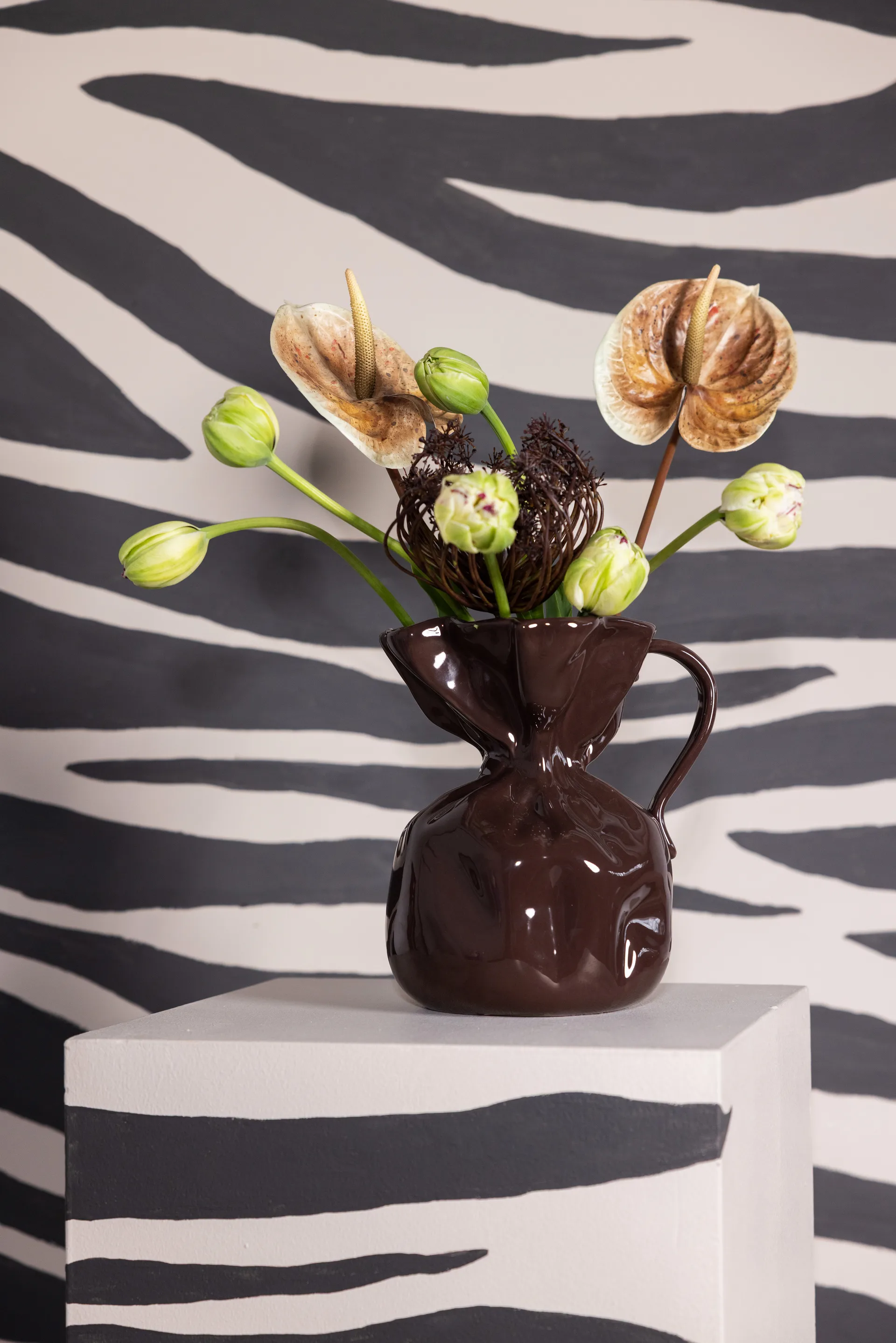 Crumple βάζο, Καφέ Byon