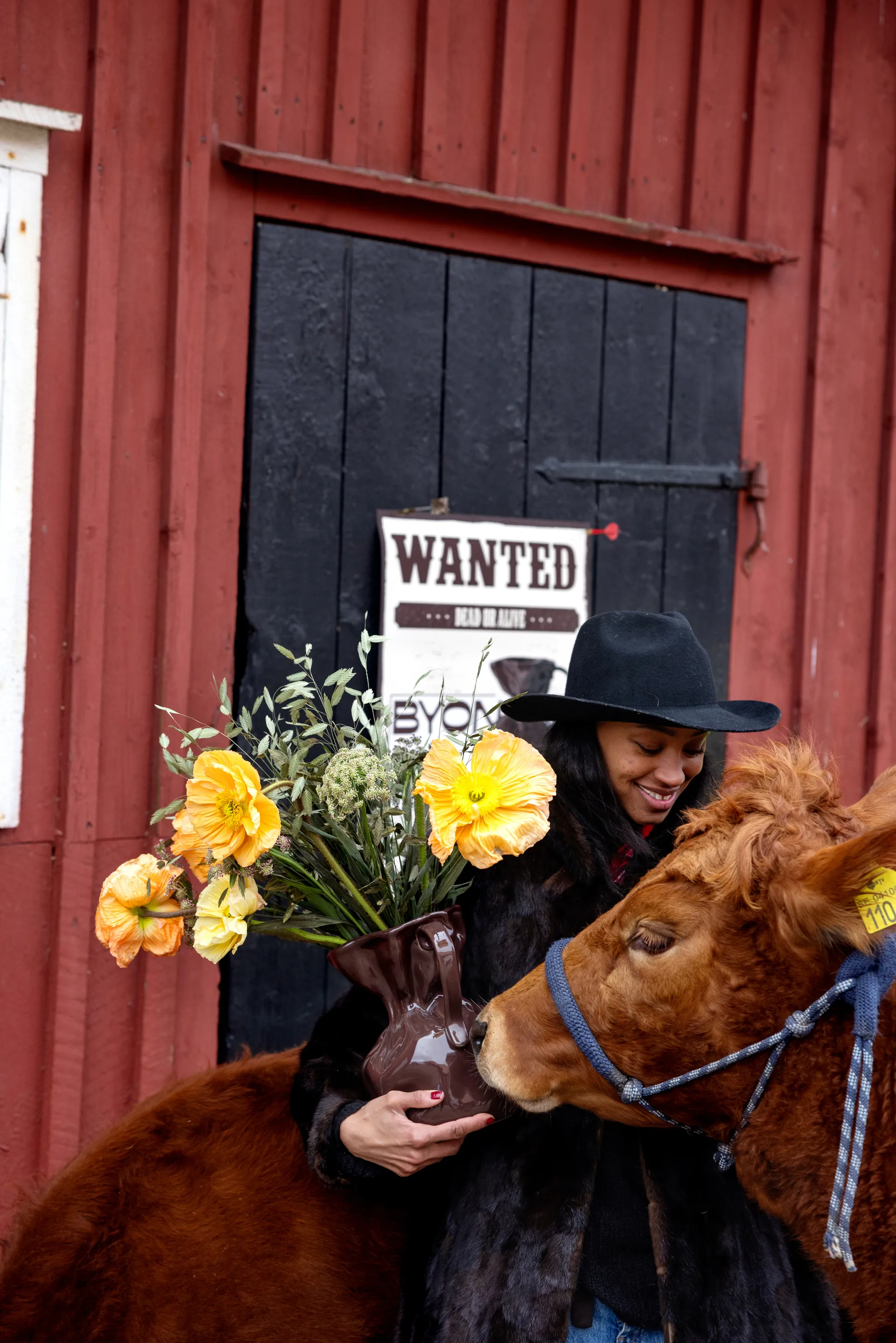 Crumple βάζο, Καφέ Byon