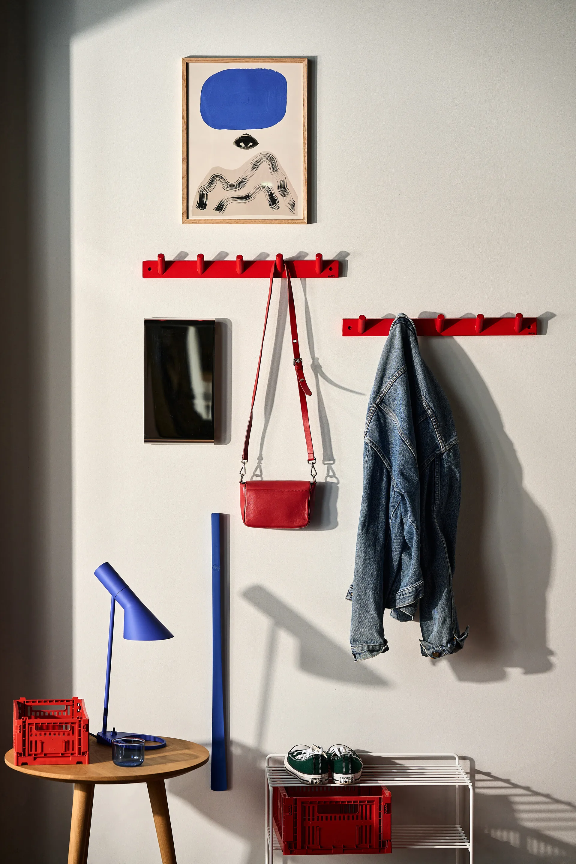 Else λωρίδα γάντζων 5 άγκιστρα, Κόκκινος Byon