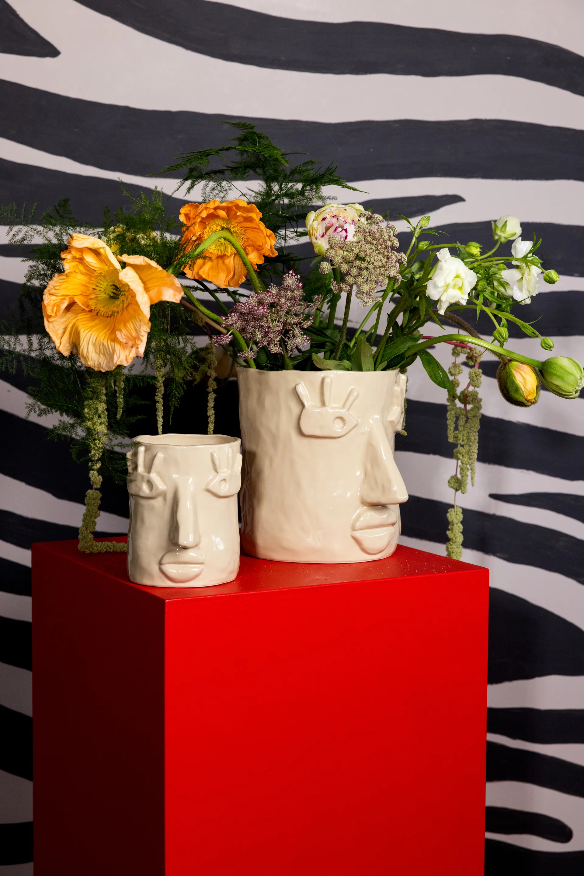 Facy γλάστρα L 24x19x22 εκ., Μπεζ Byon