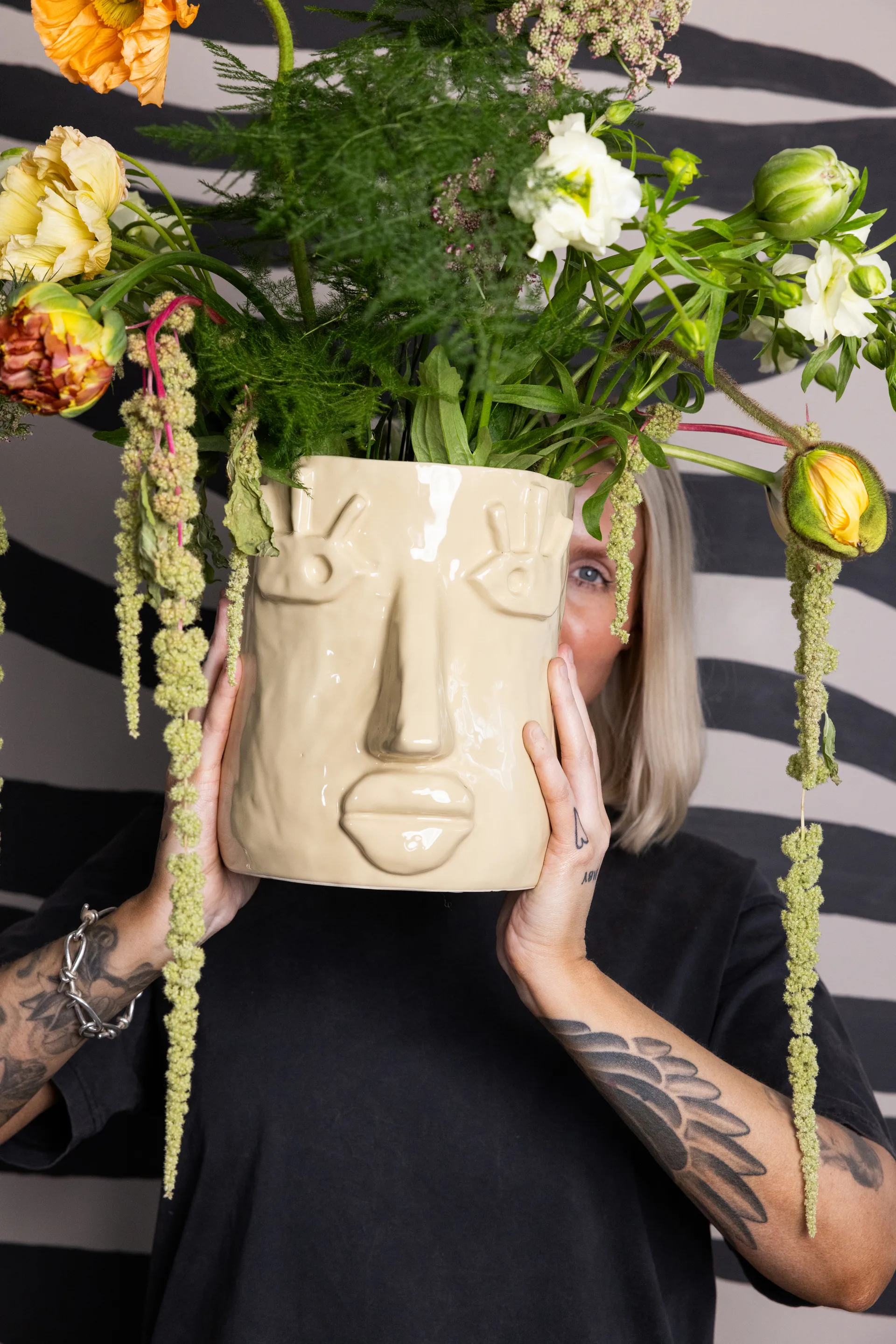 Facy γλάστρα L 24x19x22 εκ., Μπεζ Byon