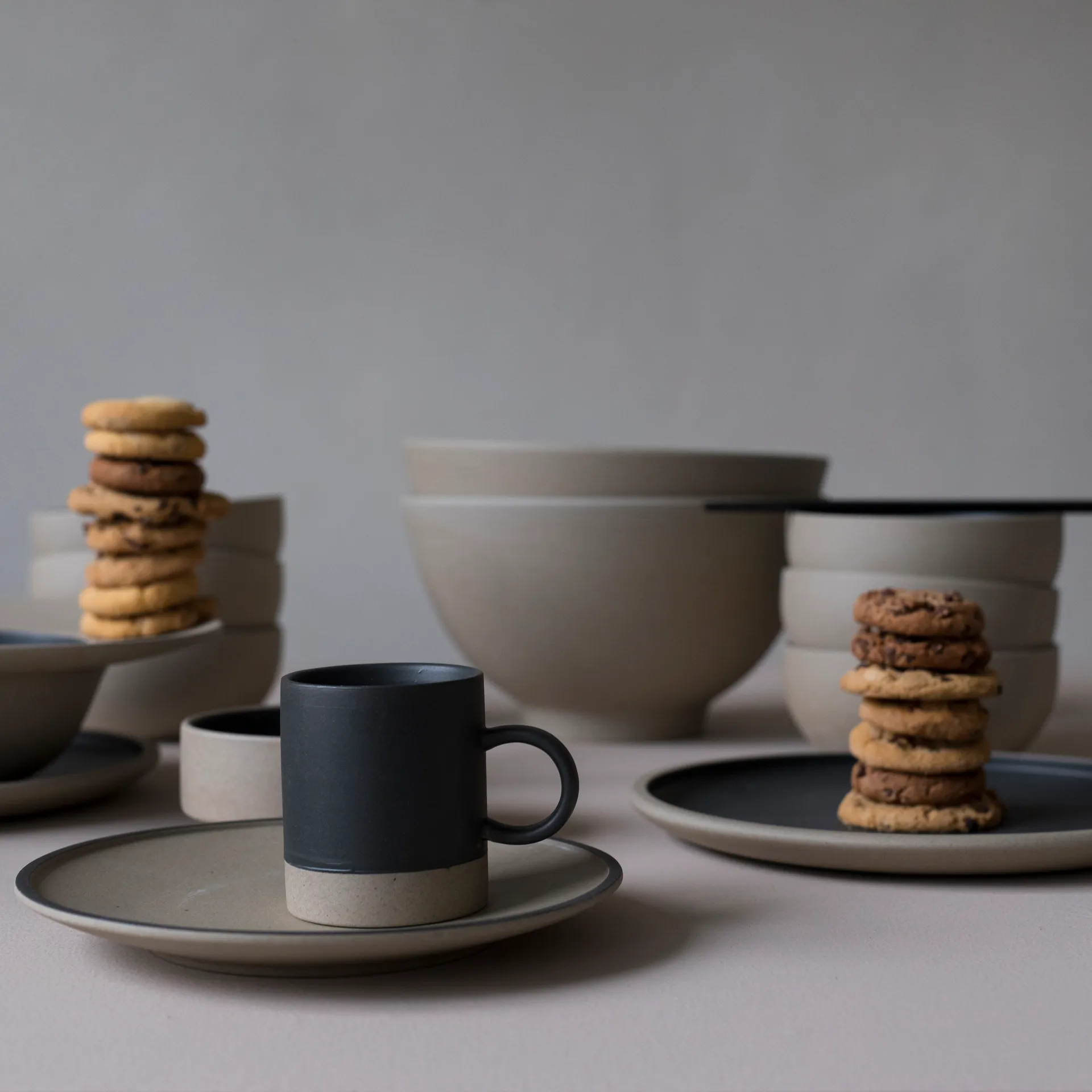 Fumiko κούπα, Μπεζ-μαύρο Byon