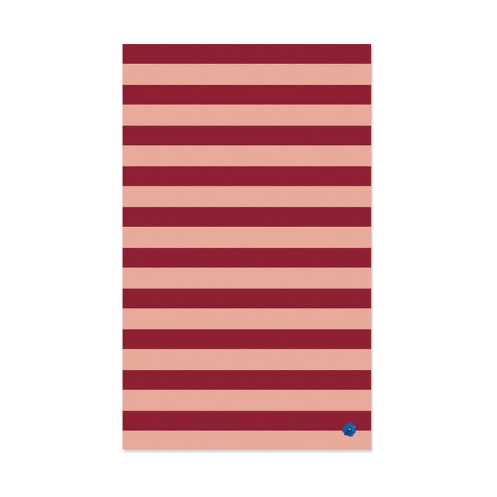 Leya stripe tablecloth 150x250 εκ. - Ροζ-κόκκινο - Byon