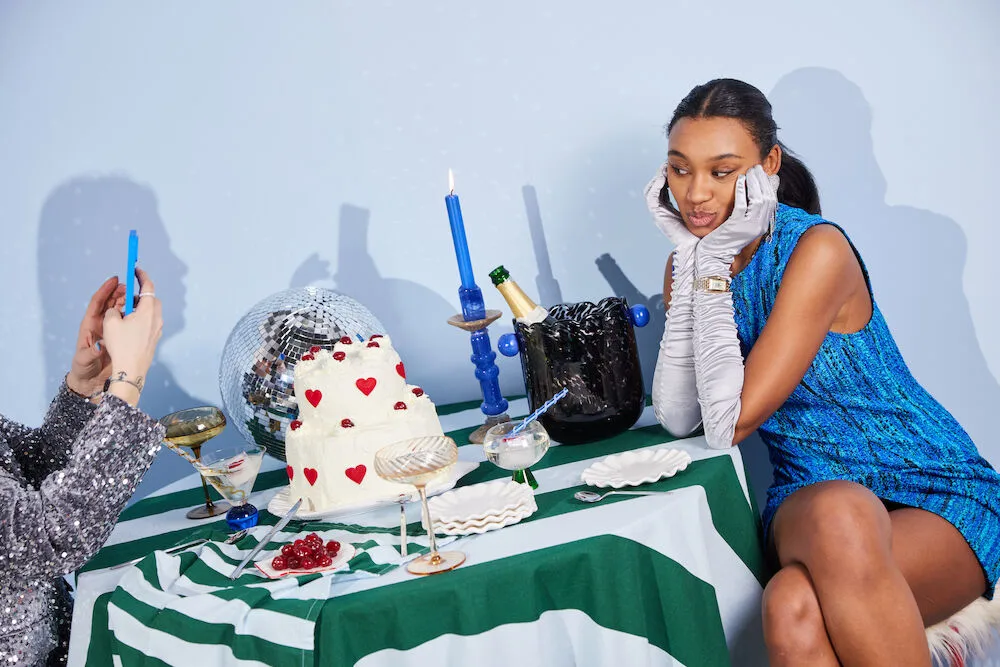 Πετσέτα κουζίνας Love 50x70 cm συσκευασία 2 τεμαχίων, Πράσινο-γαλάζιο Byon