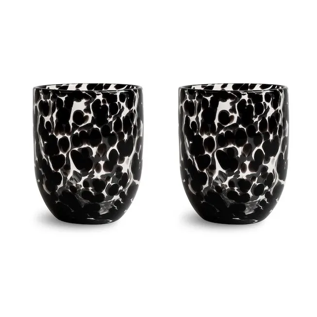 Ποτήρι Messy 30 cl (σετ των 2), Μαύρο Byon
