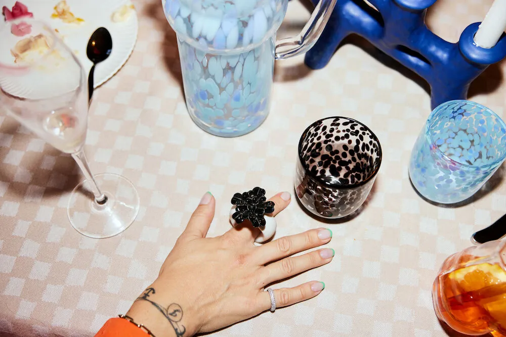 Ποτήρι Messy 30 cl (σετ των 2), Μαύρο Byon