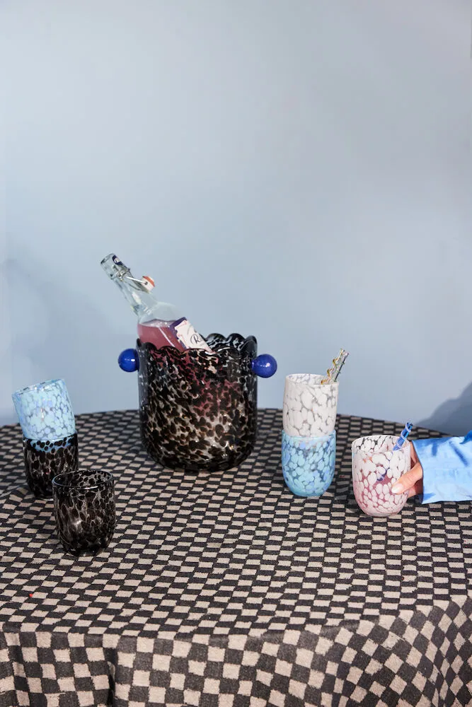 Ποτήρι Messy 30 cl (σετ των 2), Μαύρο Byon