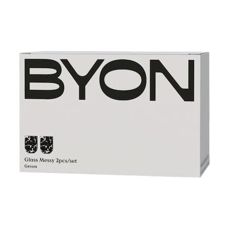 Ποτήρι Messy 30 cl (σετ των 2), Πράσινο Byon