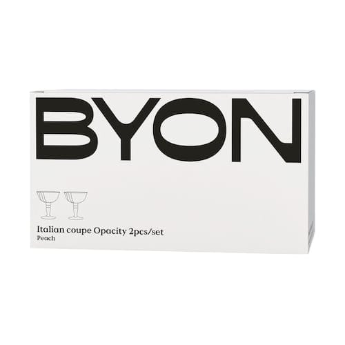Opacity ιταλικό ποτήρι σαμπάνιας 15 cl σετ των 2 τεμαχίων, Ροδακινί Byon