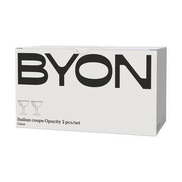 Opacity ιταλικό ποτήρι σαμπάνιας 15 cl σετ των 2 τεμαχίων - Διάφανο - Byon